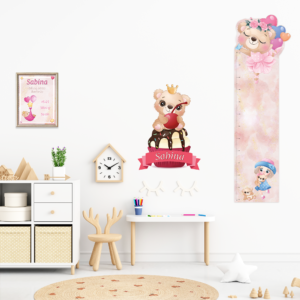 Naklejki ścienne dziecięce – imienne - Pluszowy Miś