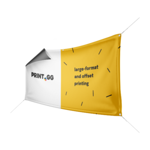 Baner tekstylny z czarnym tyłem