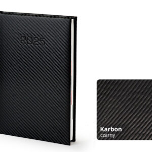 Kalendarz książkowy Dzienny ~A5 Karbon