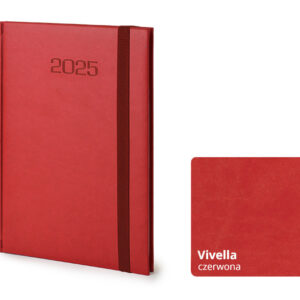 Kalendarz książkowy Tygodniowy z notesem z gumką A5 Vivella